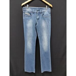 Diesel RONHOIR Regular Bootcut Jeans Blue Solid Denim Size 27